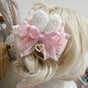 Pair of white bunny-ear side clips