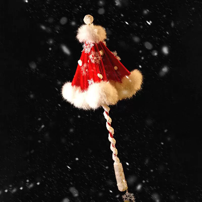 Christmas Velvet Star Long-Handle Lolita Parasol — additional product view