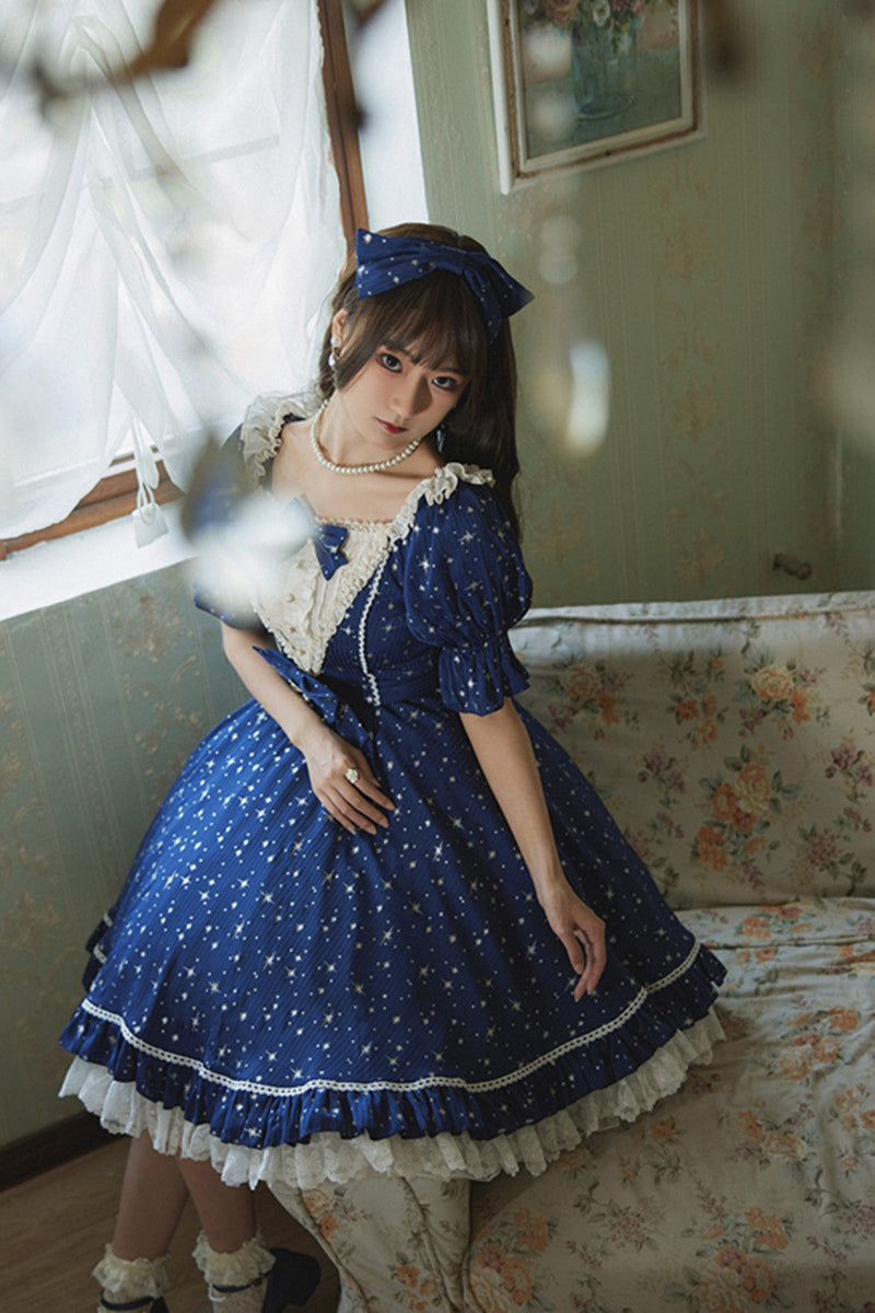 Strawberry Witch - Midsummer Star - Foil Printing Lolita JSK Dress Solid Color