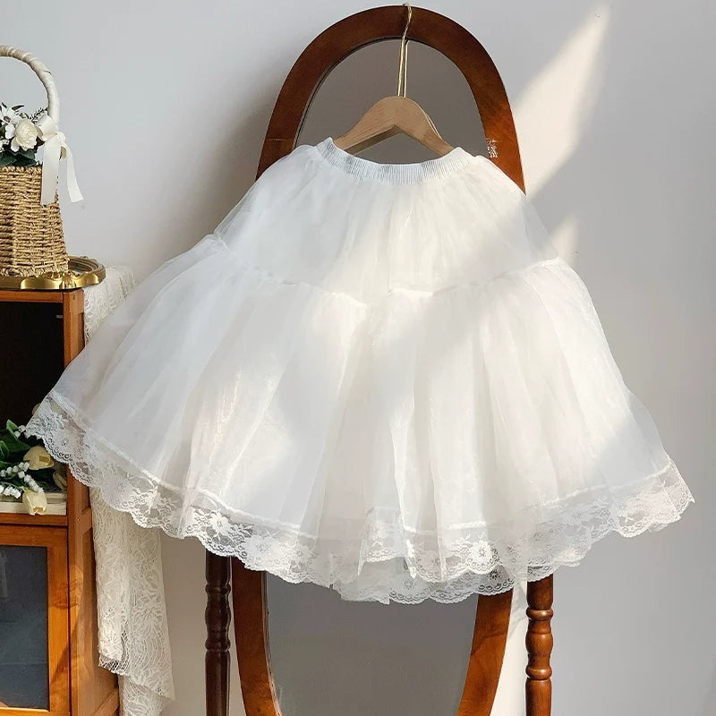 With PUJI - Kiss Kiss - Vintage Lolita OP Dress Maid Lolita Apron Dress 34312:657422
