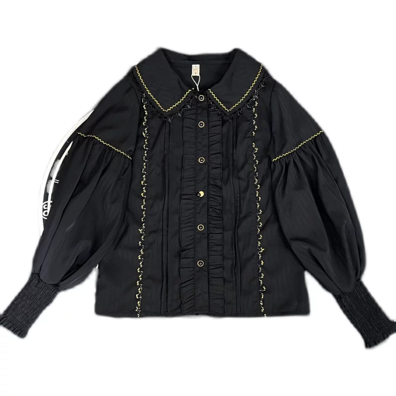 Dimeng Fenshi doll-collar leg-of-mutton sleeve Lolita blouse - view 5