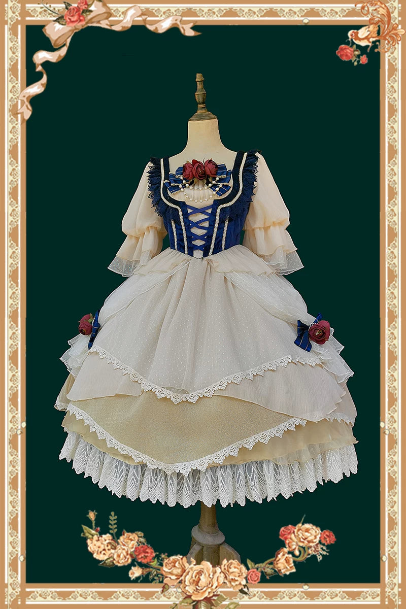 Infanta - Snow White - Velveteen Top & Layered Skirt Set