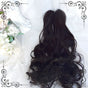 Natural black – egg-curl ponytail pair