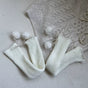 White lamb-ball sock cover / One Size