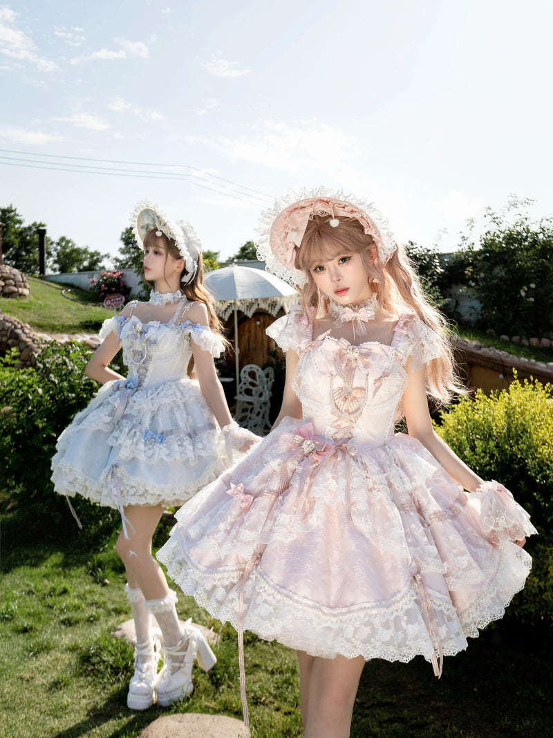 Qianmu Original - Anna's Ball - Balletcore Lolita Jumper Skirt