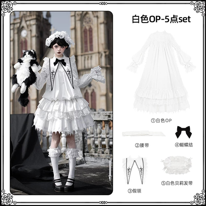 With PUJI - Dawn Bell & Dusk Song - Gothic Lolita Velvet OP Dress, Back Zipper detail view 12
