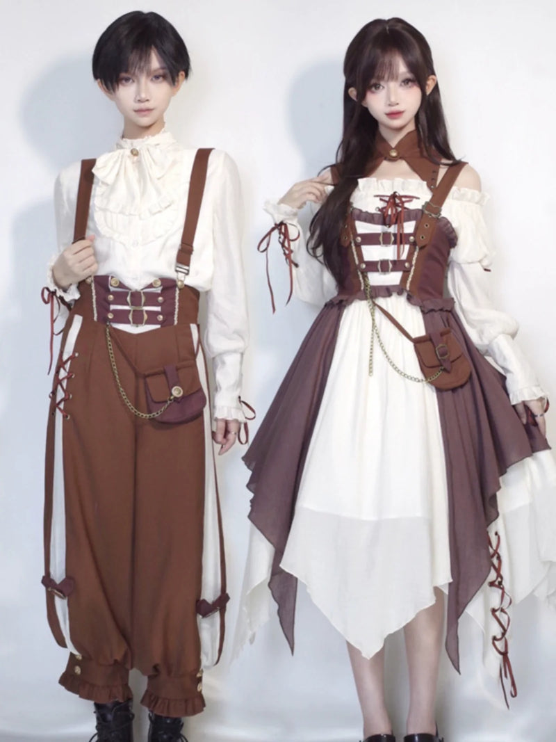 Letters from Unknown Star - Pirate Guide - Vintage Lolita Suit Vest JSK Dress