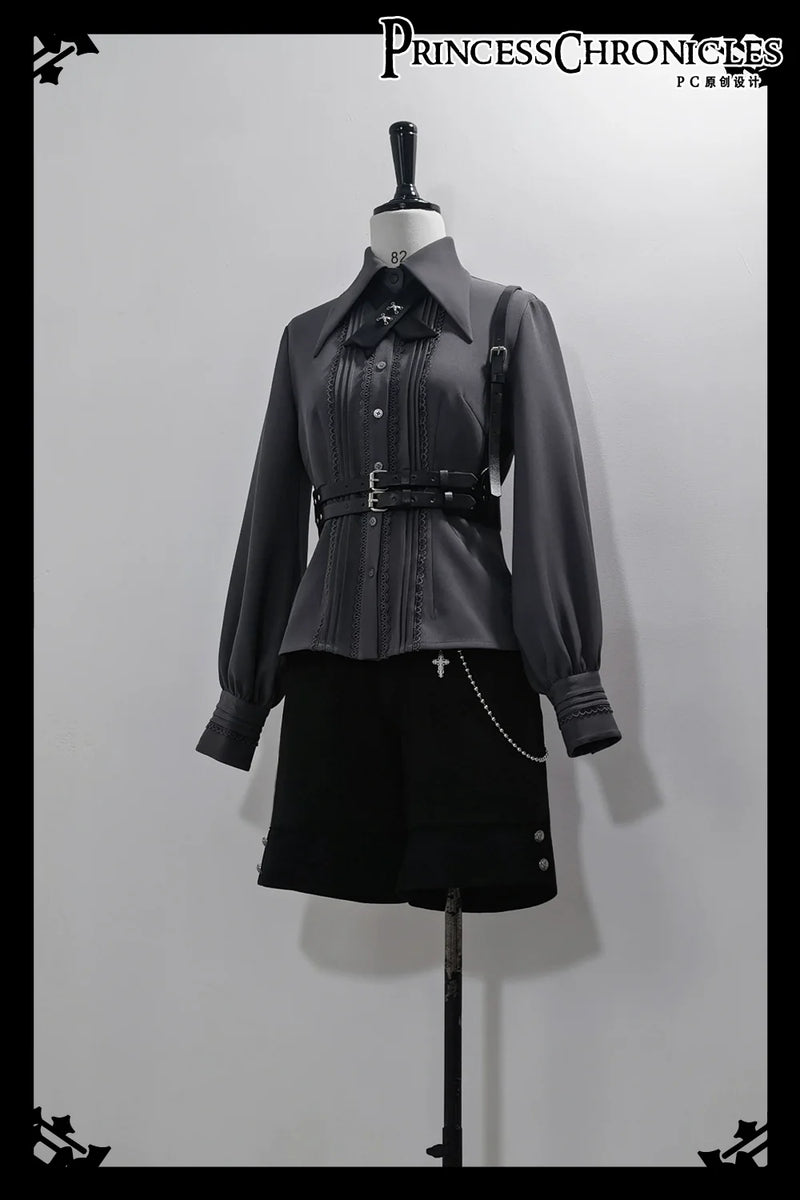 Princess Chronicles - Black Dragon - Gothic Lolita Shirt Retro Elegant Blouse Multicolors
