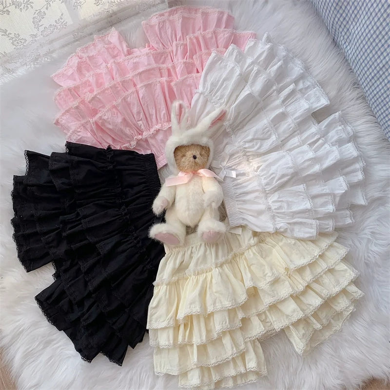 Sugar Girl - Cotton Lolita Bloomer - Loose Ruffled Hem Petticoat