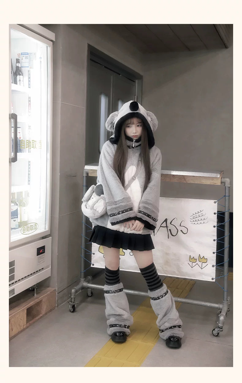 Baozi Pig - Sleeping Koala - Plush Coat with Matching Leg Warmers or Koala Bag