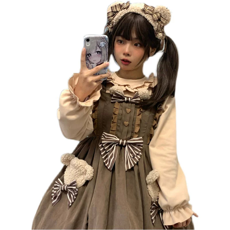 Yueele - Cocoa Apricot - Plus-Size Lolita Outfit Set - detail view 5