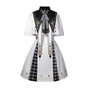 Cape + Fake Collar + Dress / S