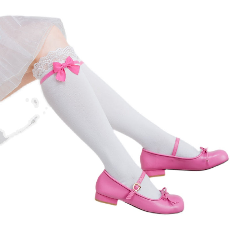 Roji Roji - Spring Bow Lace Sweet Cotton Socks - Socks