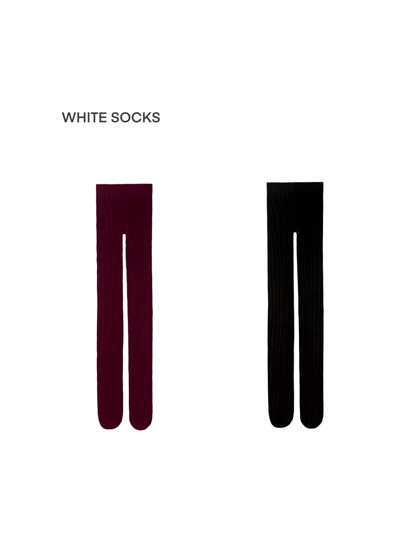 White Socks - Vintage Stripe - Ribbed Patterned Pantyhose