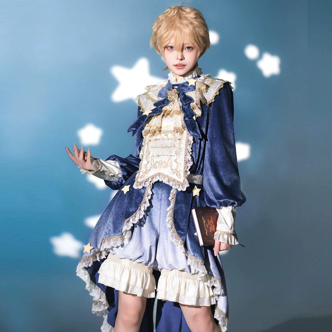 Your Princess - Dream Cloud - Ouji Lolita High-Low Tailcoat, Puffy Lantern Shorts