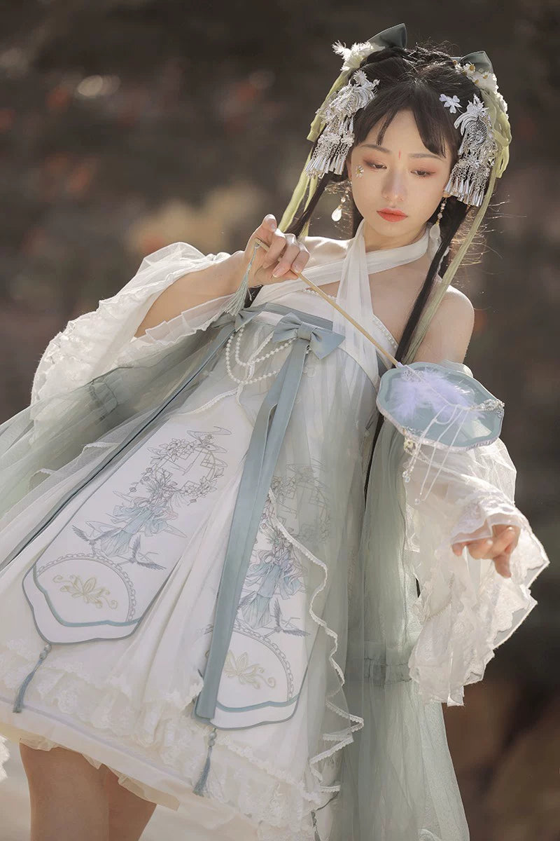 Sweetheart Dream Machine - Unicorn Pharmacist Chapter - Chinese-Inspired JSK with a Printed Front Panel