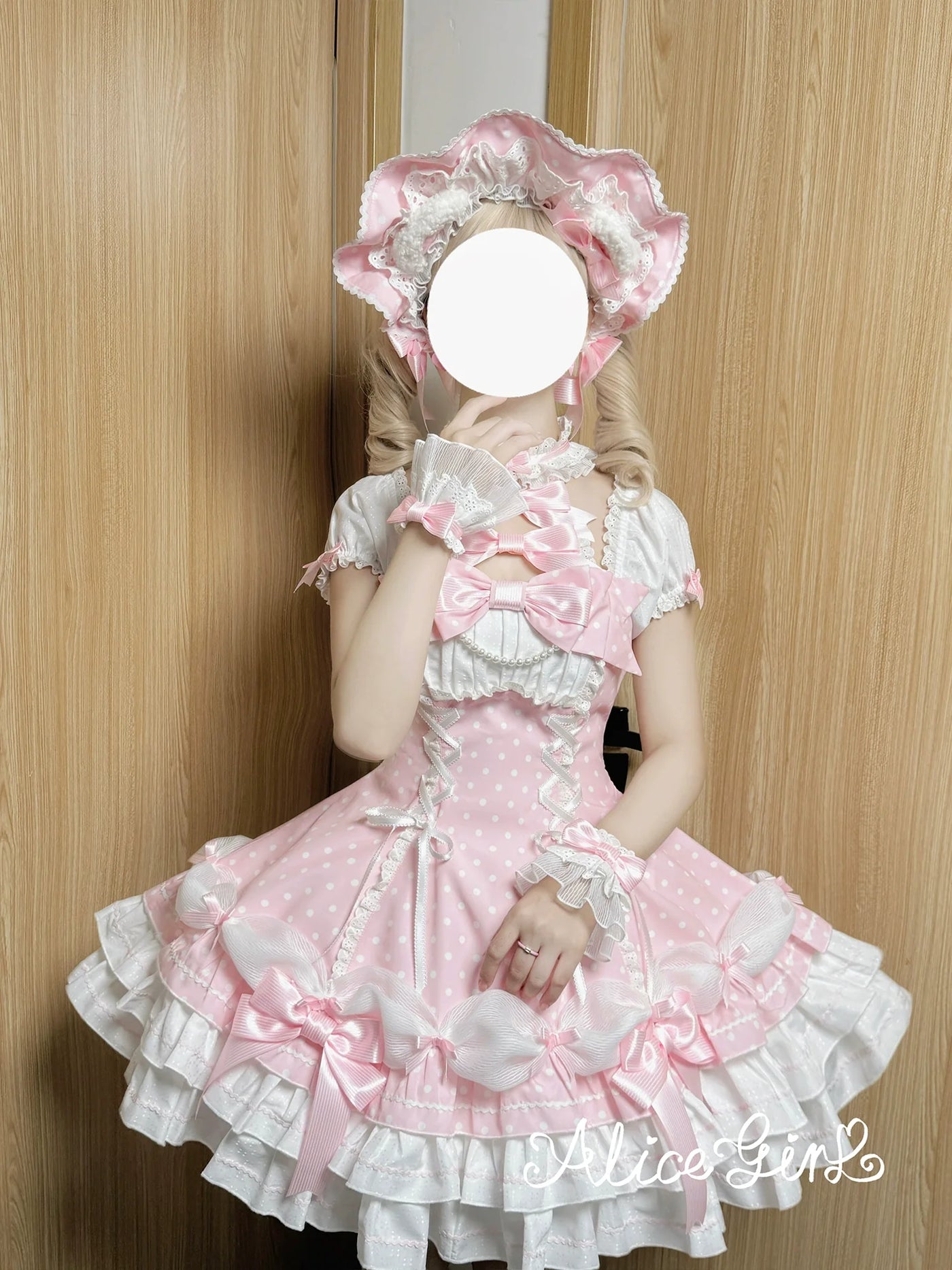 Alice Girl - Old School Lolita Halter Neck OP - Dress, Polka Dot Accent OP Dress