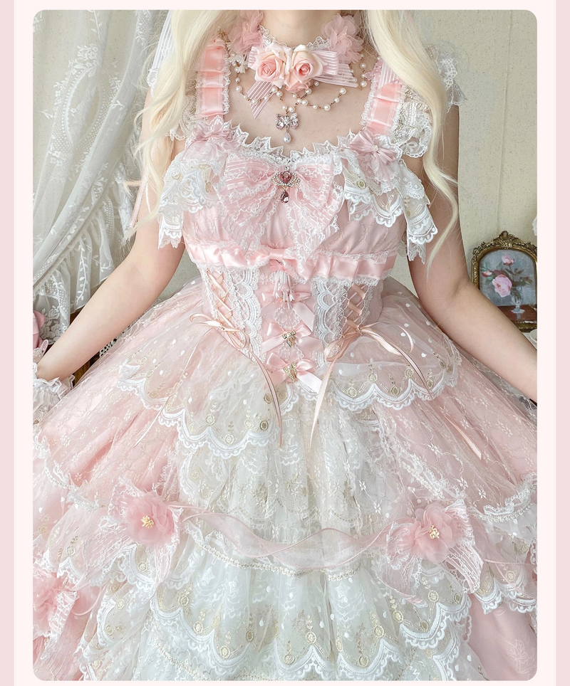 Candy Souffle - Diana's Love - Blush Gold Bridal JSK Dress Set - detail view 4