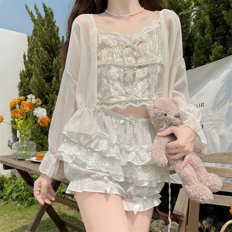 Sugar Girl - Daily Lolita Bloomers - Lace Leggings for Summer Wear Other Surprise