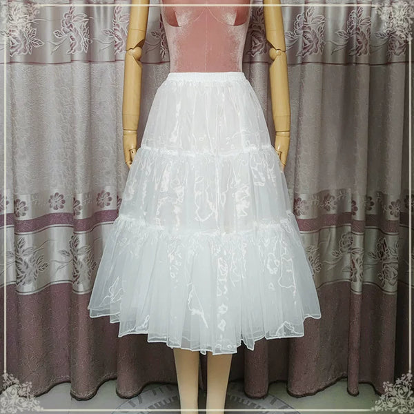 Long Hoop-Free Everyday Lolita Petticoat - 60/70 cm — additional product view