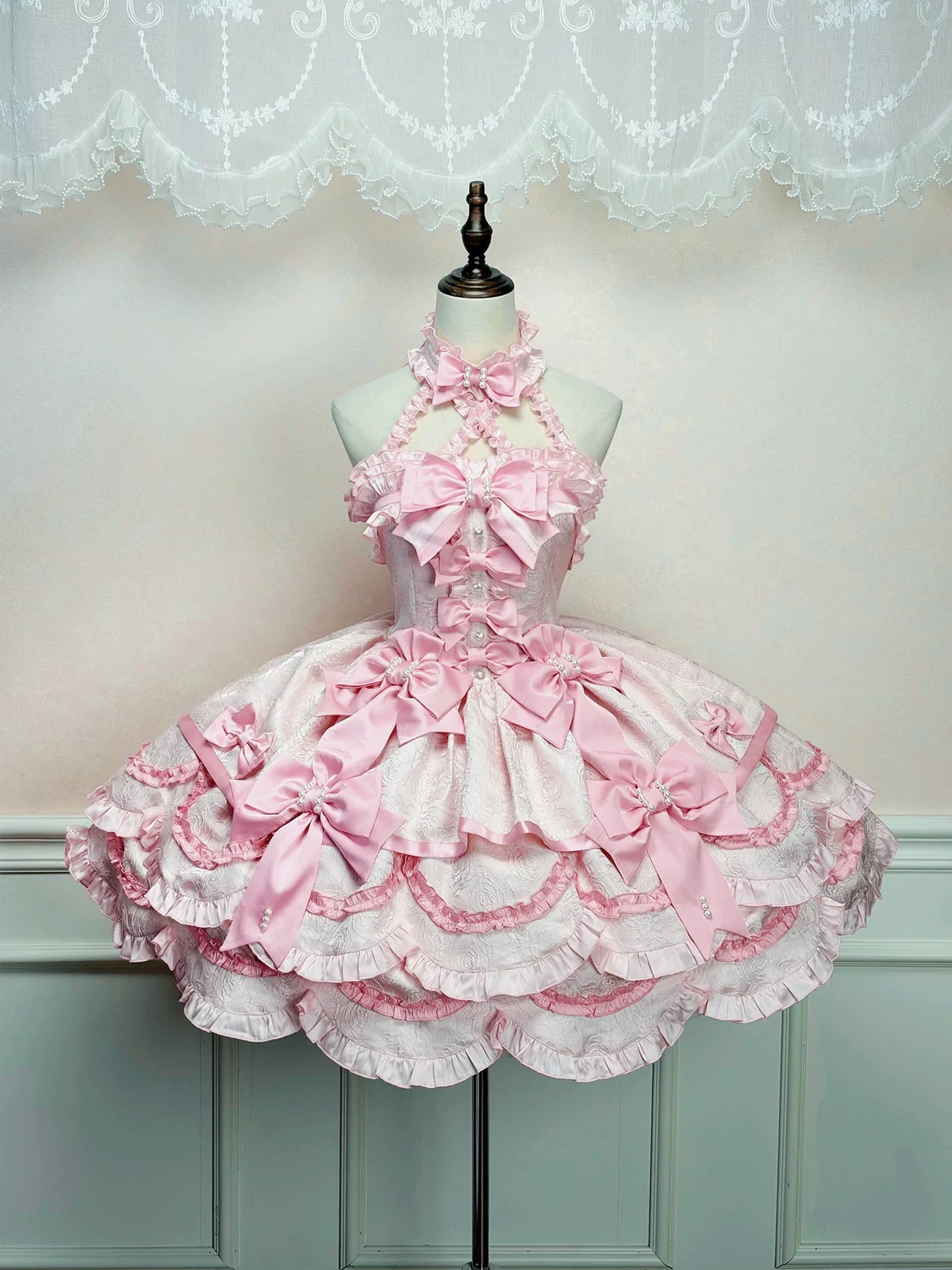 Alice Girl - Sweetheart Petal - Sweet Lolita Petal Hem JSK Dress, Halter Neckline