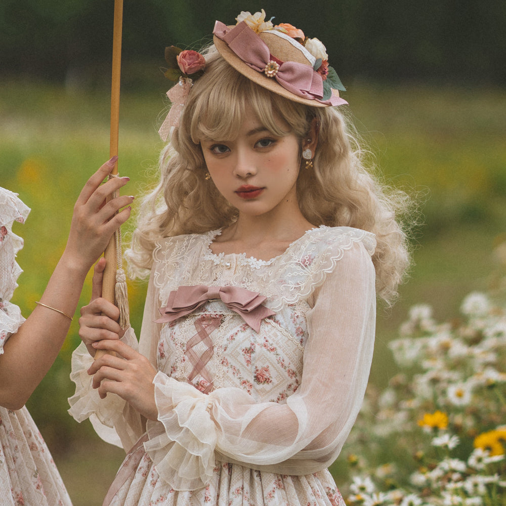 Miss Point - Woody Rose - Elegant Flower Lolita Hat
