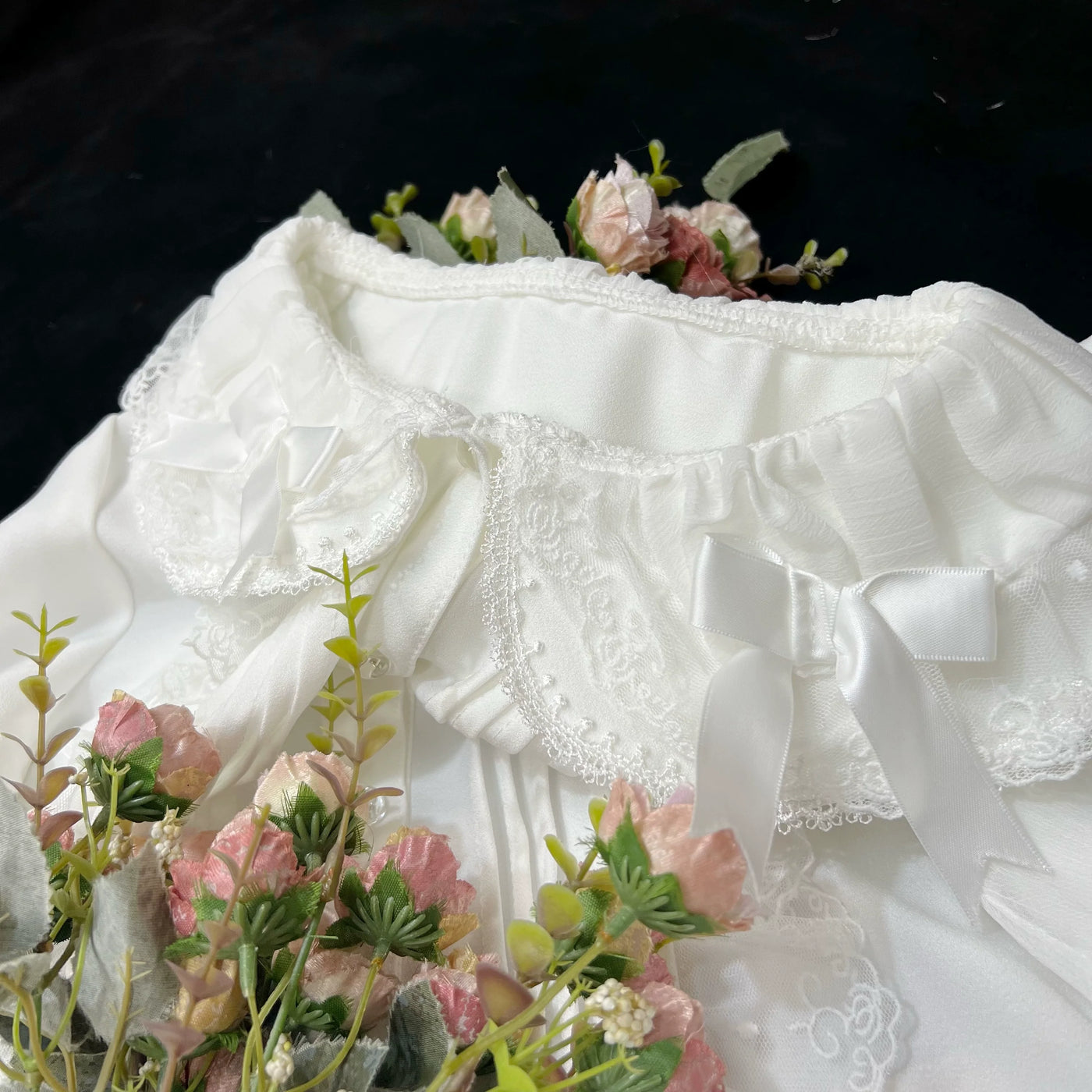 DMFS Lolita - Sweet Lolita Blouse Double-layered - Puff Sleeves Lolita Shirt Innerwear