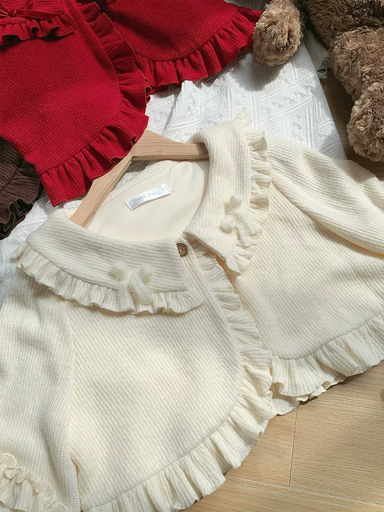 With PUJI - Pine Cone - Lolita Cardigan, Knit Texture detail view 4
