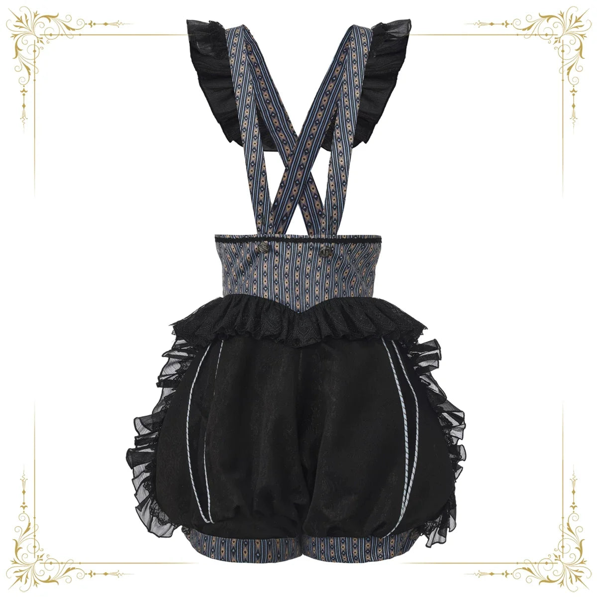 Immortal Thorn - Immortal Bunny's Invitation - High-Waist Ouji Lolita Lantern Shorts, Detachable Straps