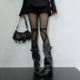 Black crisscross stockings / One Size