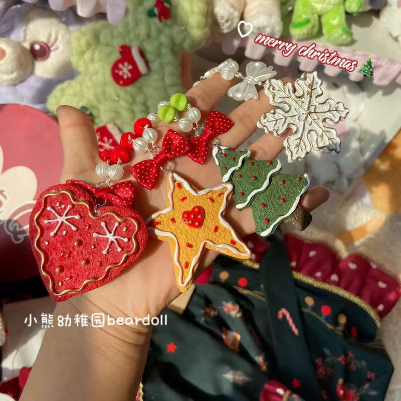 Bear doll Christmas Beaded Bow Lolita Necklace — additional product view