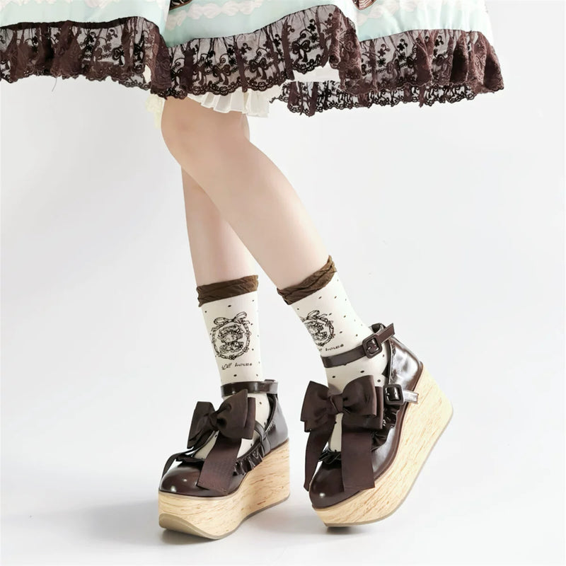 MODO Rocking Platform Bow Rocking-Horse Lolita Shoes – design details – view 4
