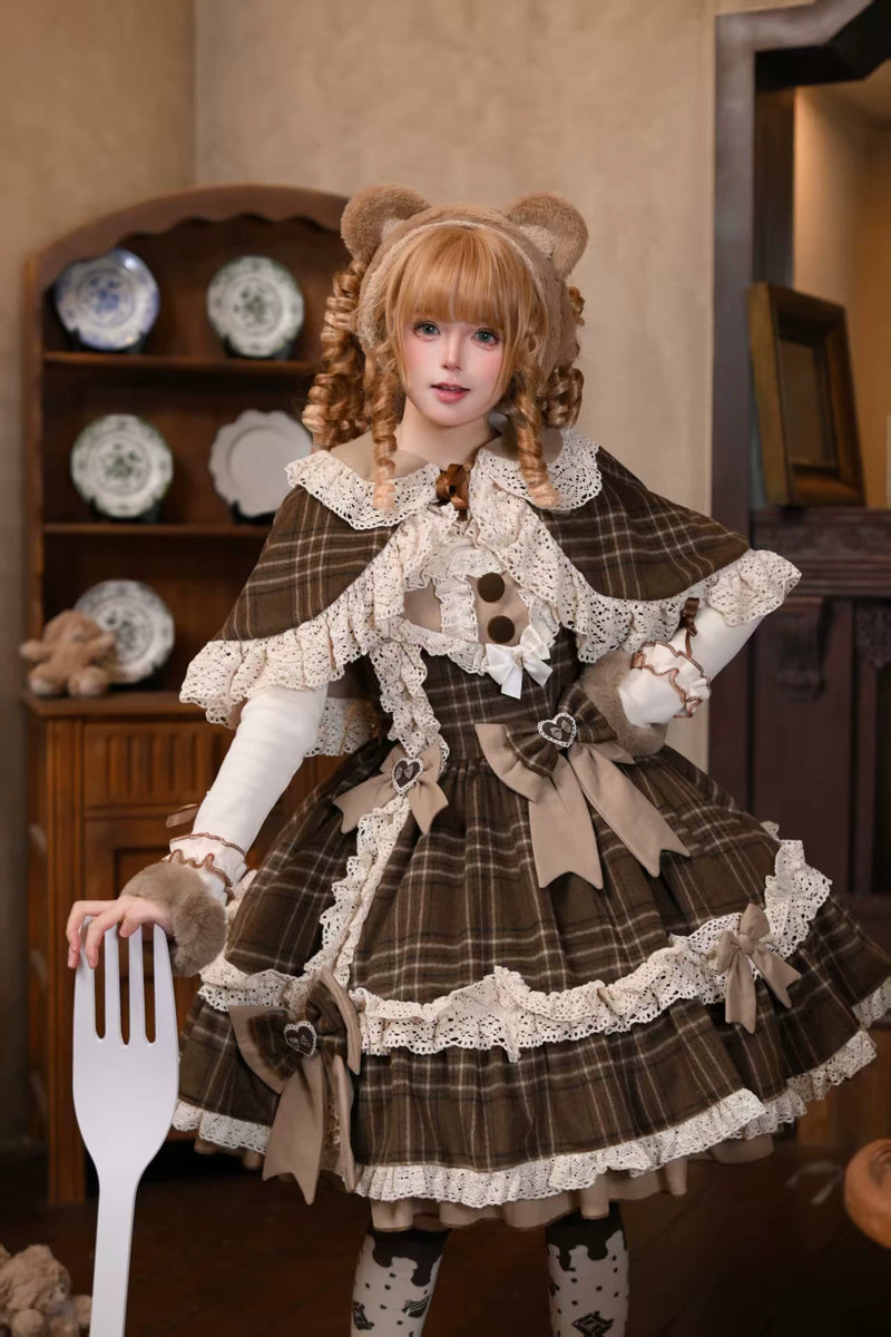 Qianmu Original - Qiaokeli Sweet Lolita Autumn Winter Set