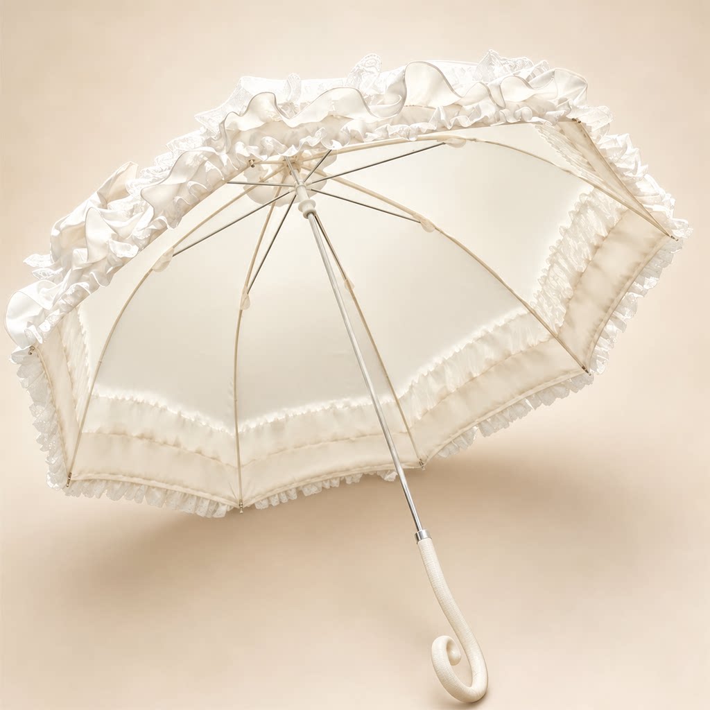 Independent Brand - Ruffle and Birdcage - Multi-Style Umbrellas with Lace Trims