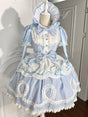 Blue OP dress (includes apron) (final payment for group order) / S