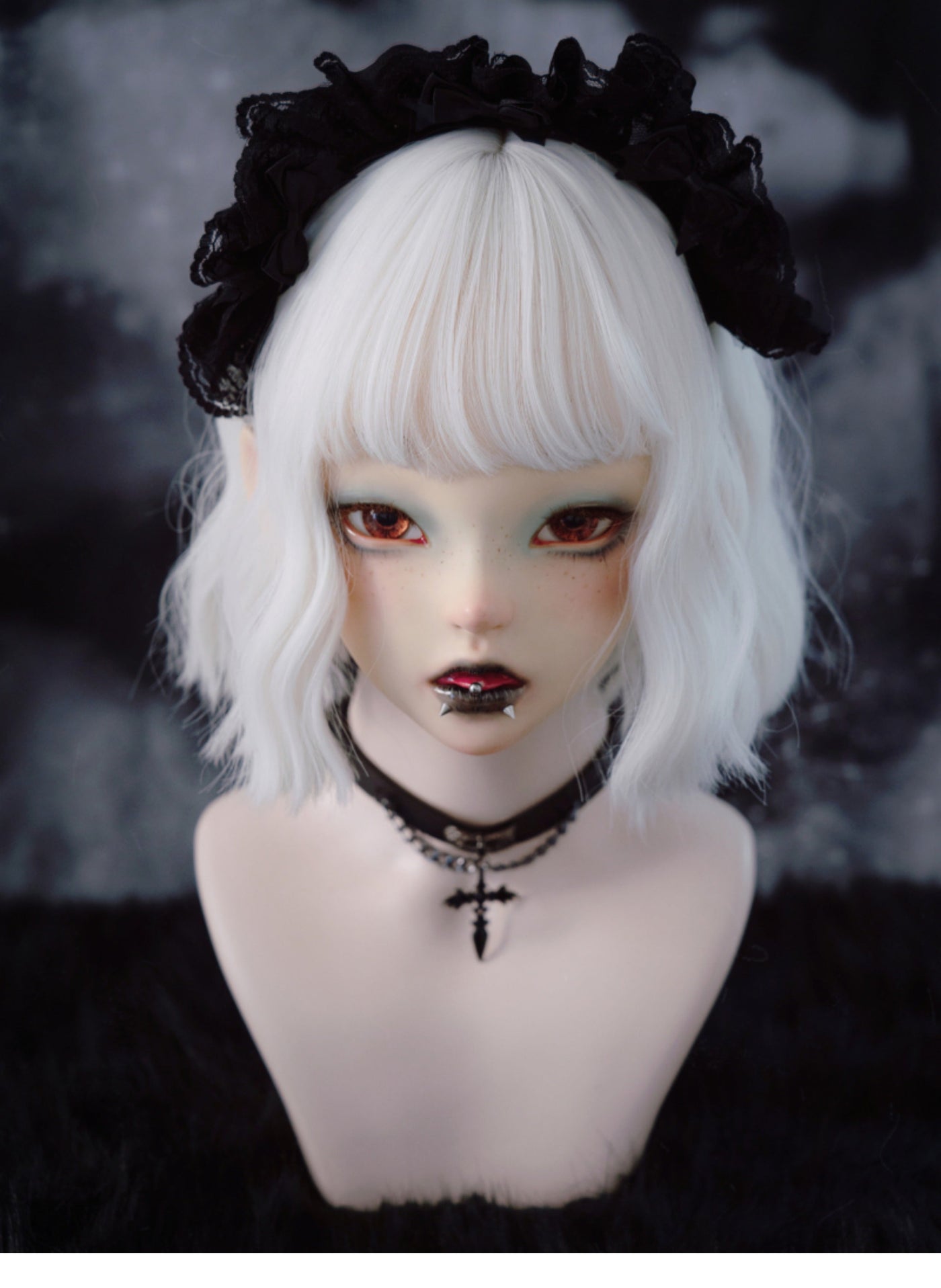 Strange Sugar - Gothic Lolita Lace Black Headband - Headwear