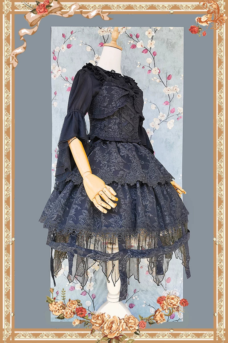 Infanta - Apprentice Witch - Lace-Up Jacquard Top & Accessories