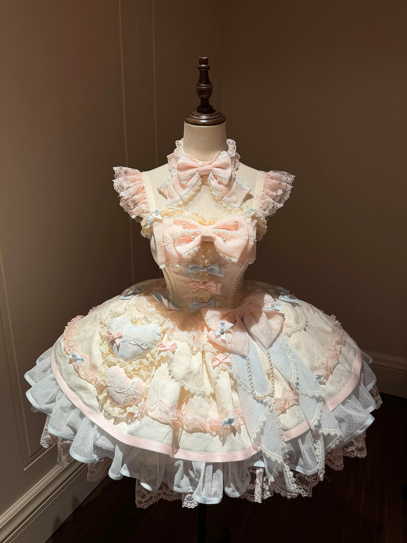 Dream Bunny - Sweetheart Macaron - Pastel JSK dress with layered ruffles