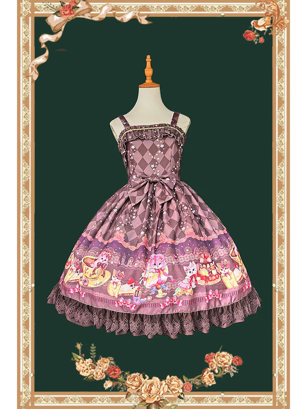 Infanta - Cream Kitty - High-Waist JSK & Matching Accessories