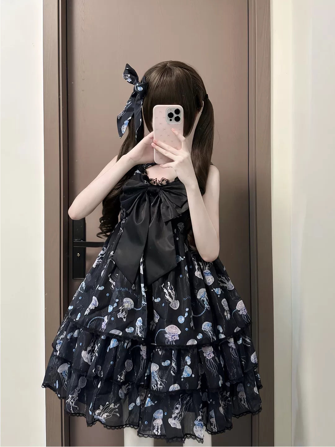 Creamy - Jellyfish - Black JSK with Jellyfish Motifs
