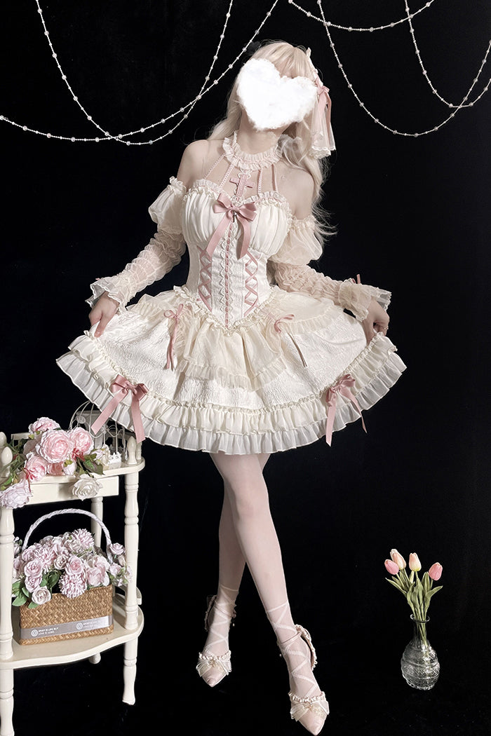 Alice Girl - Cross Maiden - Gothic Lolita Hair Clips Veil Headbow