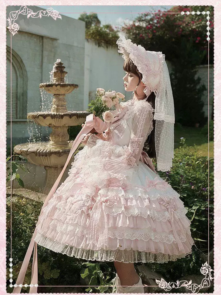 Sweetheart Dream Machine - Love Your Heart - Long-Sleeve Blouse with Layered Lace Cuffs
