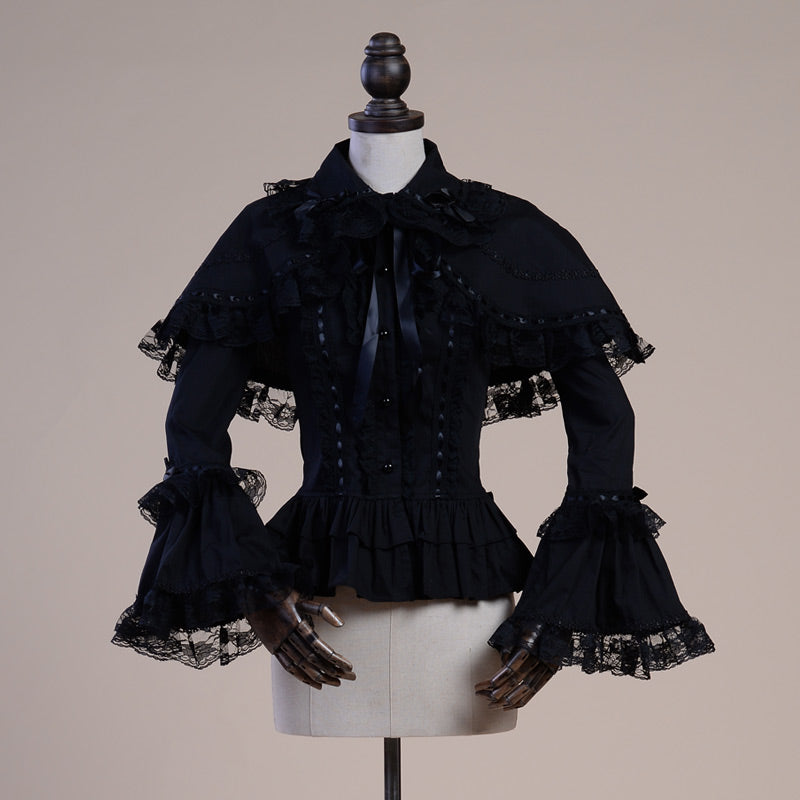 LACE GARDEN - Retro Princess - Lolita shirt with a Peter Pan collar - product detail 3