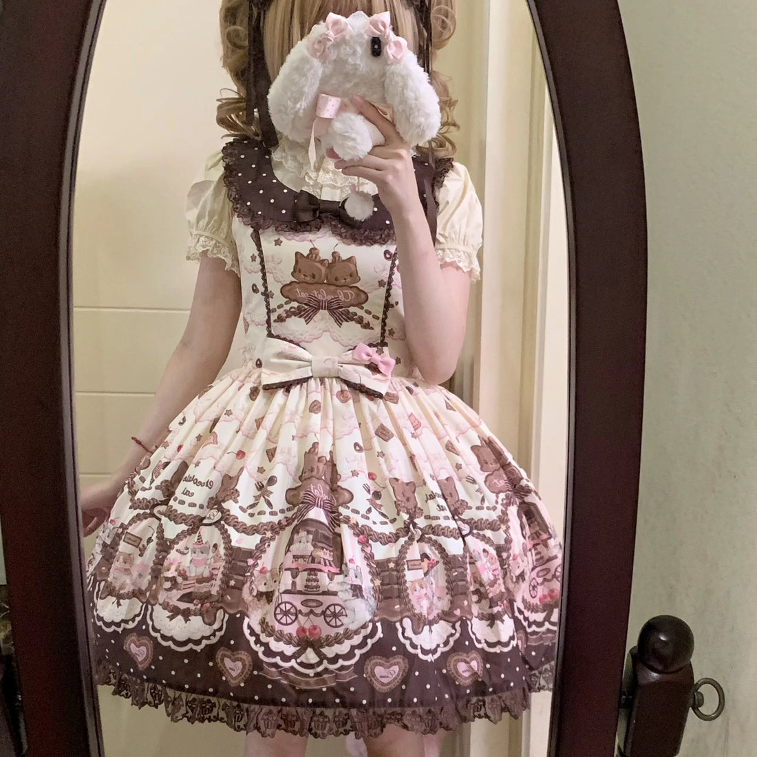 Sweet Dreams Baa-Baa - Chocolate -  Cat Sweet Lolita JSK Dress