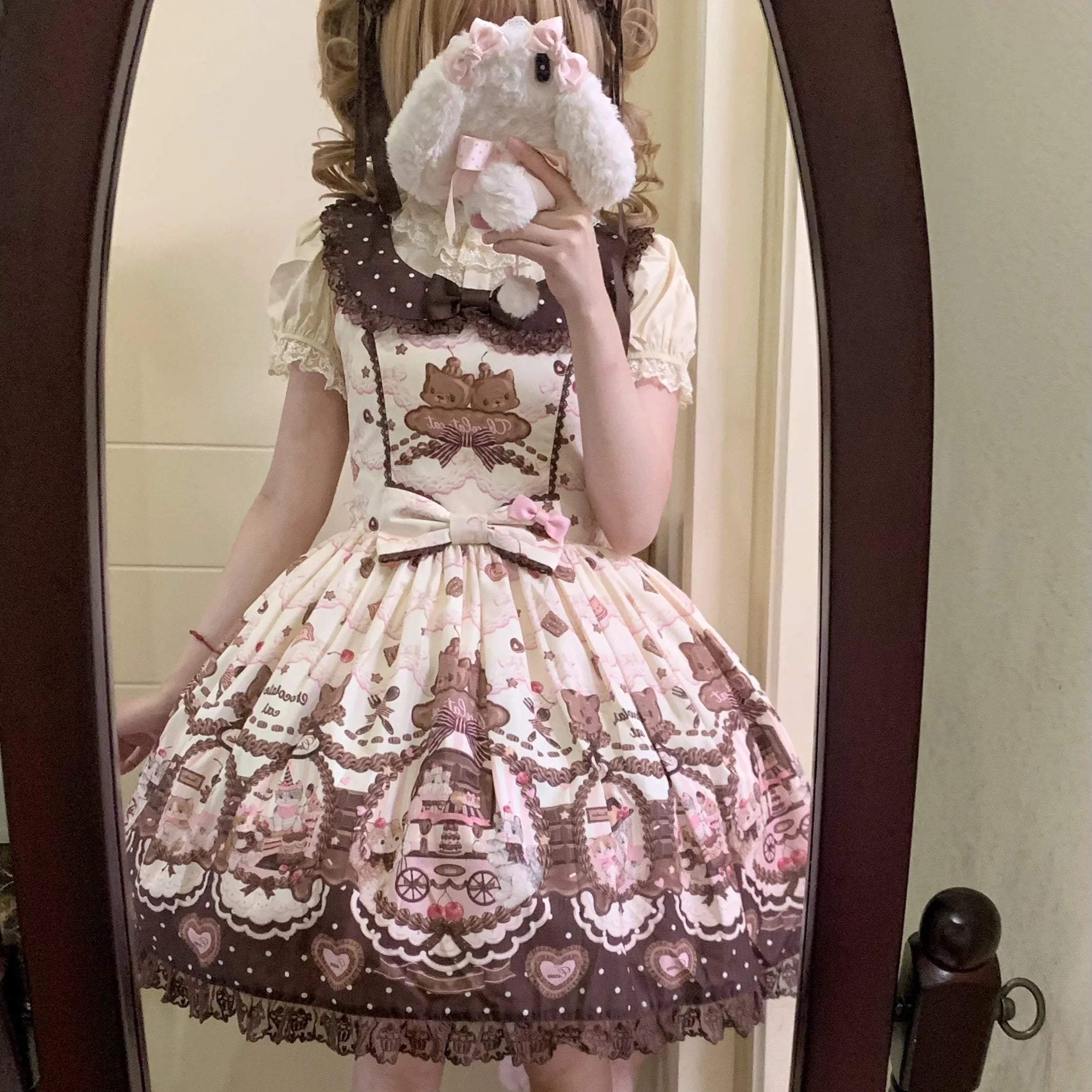 Sweet Dreams Baa-Baa - Chocolate -  Cat Sweet Lolita JSK Dress