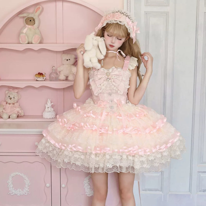 Hanguliang Rose Feather Spin Ballet JSK