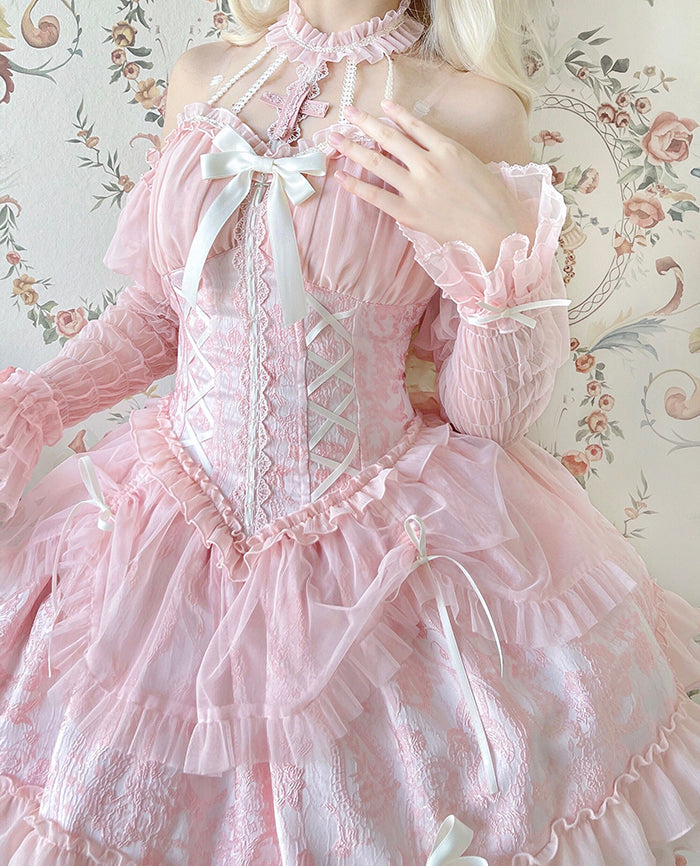 Alice Girl - Cross Maiden - Gothic Lolita Cuffs Puff Arm Sleeves