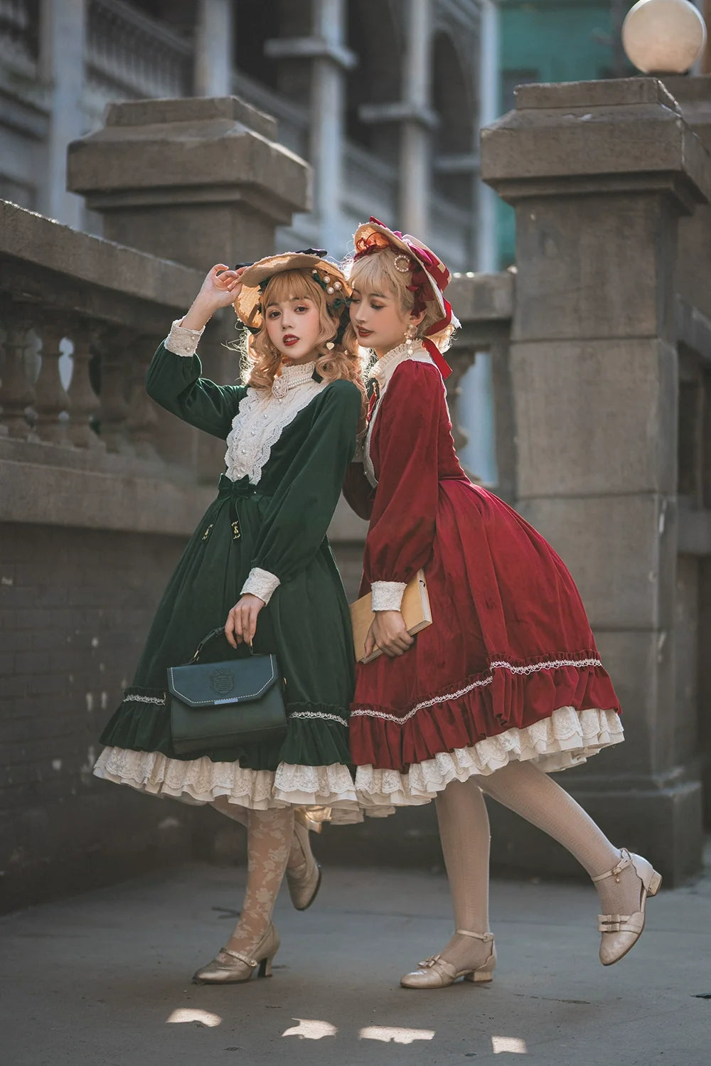 Miss Point - Customized Lolita Dress Vintage - Elegant Velvet OP Dress OP Dress