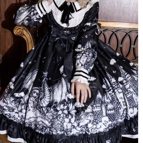 Hanguliang Castle Night Gothic OP Dress