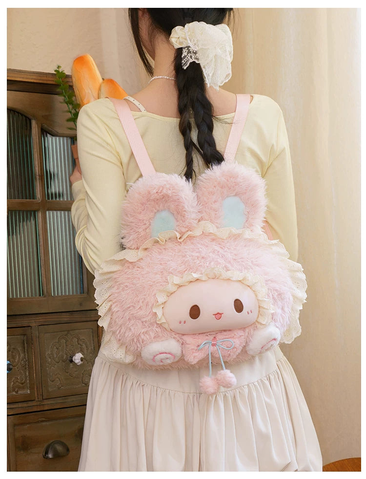 LambGuli - Rubitu Big-Face - Plush Bags and Backpacks with Character Face Motifs